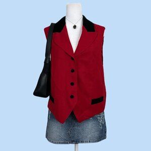 red vintage 90s vest top downtown it girl elevated basic
